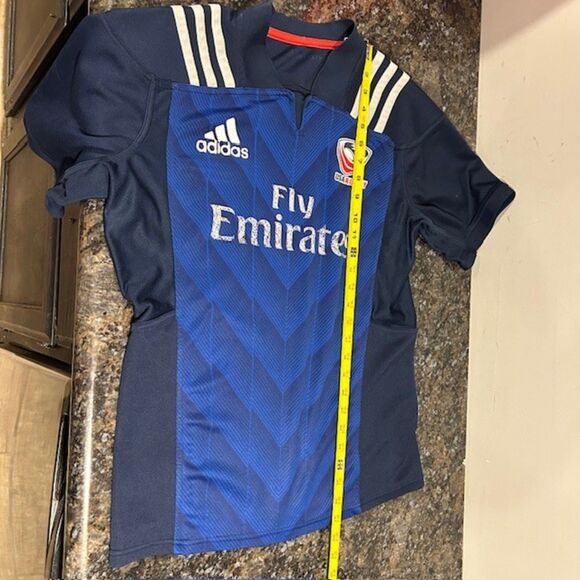 USA Rugby Eagles Fly Emirates Adidas Jersey Shirt Sz Unknown Blue - Picture 3 of 6
